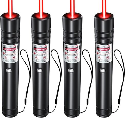[4 Packs] Rechargeable Red Laser Pointer High Power Red Beam Laser Light Long Distance Range For TV/LED/LCD Screens Tactical Flashlights Presentation Office/Outdoors/Astronomic/Construction [001] in Saudi Arabia