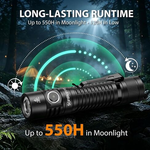 sofirn SP31V3 Tactical Flashlight Rechargeable 2000 Lumen Pocket Flashlight in Kuwait