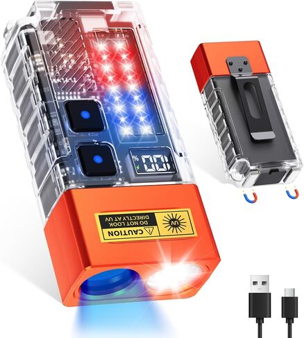DARKBEAM 365nm UV Flashlight USB-C Black Light with Filter and LCD Display in Kuwait