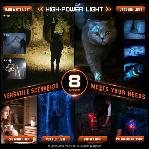 DARKBEAM 365nm UV Flashlight USB-C Black Light with Filter and LCD Display in Kuwait
