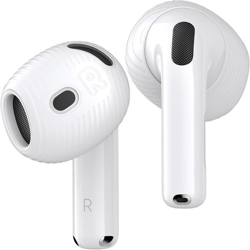 Gcioii 3 Pairs Ear Tips Covers for AirPods 4 [Fit in Case] Anti Slip Silicone Ear Tips,Anti Scratches Accessories Compatible with Apple AirPods 4th Generation (Translucent) in Saudi Arabia