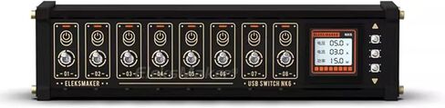 8 Port USB Docking Station, 8 Ports USB C Splitter, 1.54-inch IPS Color Screen, 10 Levels Brightness Adjustment, 8-Way Switch Total, Voice Control Function, for Phones, Tablets, and Gadgets in Kuwait