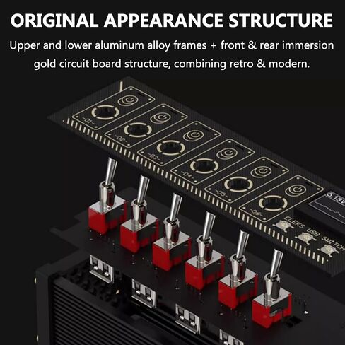 8 Port USB Docking Station, 8 Ports USB C Splitter, 1.54-inch IPS Color Screen, 10 Levels Brightness Adjustment, 8-Way Switch Total, Voice Control Function, for Phones, Tablets, and Gadgets in Kuwait
