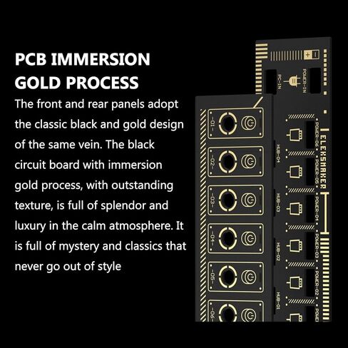 8 Port USB Docking Station, 8 Ports USB C Splitter, 1.54-inch IPS Color Screen, 10 Levels Brightness Adjustment, 8-Way Switch Total, Voice Control Function, for Phones, Tablets, and Gadgets in Kuwait
