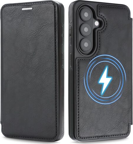 for Samsung Galaxy S26 Wallet Case with [RFID Blocking] Card Slot, MagSafe-Fit，PU Leather Strong Magnetic Flip Fold Protective Phone Case for Samsung S26 Case Wallet,Blue in Kuwait