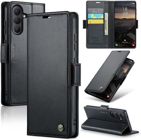Wallet Case for Samsung Galaxy S26, PU Leather Magnetic Flip Case with RFID Blocking Card Holder Kickstand for Women Men, Shockproof Durable Protective Phone Cover for Galaxy S26 (Purple) in Kuwait