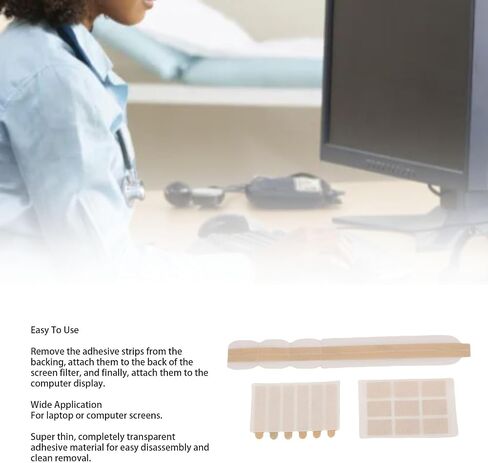 Transparent Computer Slide Mount Holder Tab for Screen Filters, Easy Installation, 10 Clips + 20 Labels, Plastic in Kuwait