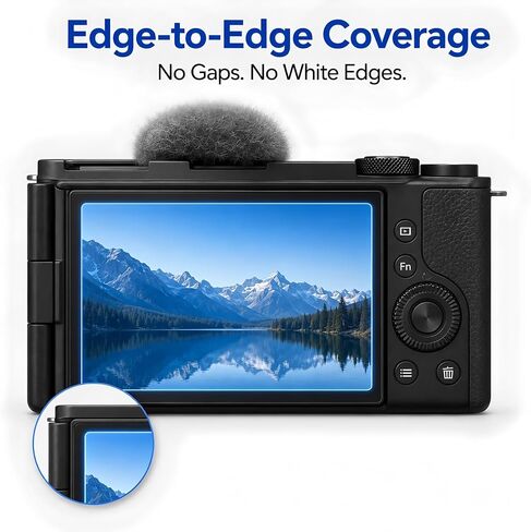 Custom Fit for Sony Alpha ZV-E10 ZVE10 ZV-1F ZV1F ZV-1 II ZV-1 ZVI ZV1II ZV-1M2[Not for ZV-E10 II] Camera Screen Protector – 3-Pack 9H Hardness Tempered Glass, Full-Screen Edge-to-Edge, Bubble-Free in Kuwait