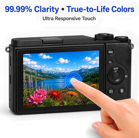 Custom Fit for Sony Alpha ZV-E10 ZVE10 ZV-1F ZV1F ZV-1 II ZV-1 ZVI ZV1II ZV-1M2[Not for ZV-E10 II] Camera Screen Protector – 3-Pack 9H Hardness Tempered Glass, Full-Screen Edge-to-Edge, Bubble-Free in Kuwait