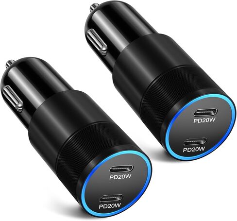 5 Pack USB C Car Charger, 40W Dual Port 12V USB C Cigarette Lighter Adapter in Kuwait