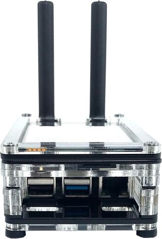 DRPi-3.5NSX Nextion Screen Case – Raspberry Pi4/Pi3 B+, Duplex MMDVM v1.0, and Enhanced 3.5" Nextion Screen (Included) ~ Black Ice (Black) in Saudi Arabia