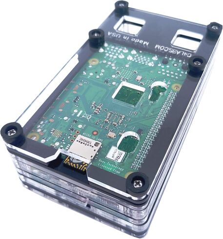 DRPi-3.5NSX Nextion Screen Case – Raspberry Pi4/Pi3 B+, Duplex MMDVM v1.0, and Enhanced 3.5" Nextion Screen (Included) ~ Black Ice (Black) in Saudi Arabia