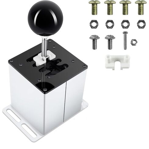 Palumma USB Simulator Shifter, PC USB Simulation Game 6/7+ R H Gear Shifter, Logitech G29 G27 G25 G920 Thrustmaster T300RS/GT Steering Wheel (Optional) (7 + R White) in Saudi Arabia
