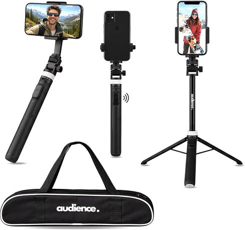 Audience 70" Phone Tripod & Selfie Stick, 3-in-1 Extendable Stand with Bluetooth Remote for iPhone & Android with Travel Bag in Saudi Arabia