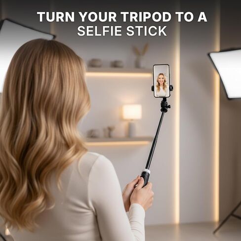 Audience 70" Phone Tripod & Selfie Stick, 3-in-1 Extendable Stand with Bluetooth Remote for iPhone & Android with Travel Bag in Saudi Arabia