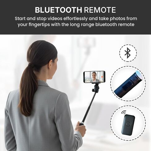 Audience 70" Phone Tripod & Selfie Stick, 3-in-1 Extendable Stand with Bluetooth Remote for iPhone & Android with Travel Bag in Saudi Arabia