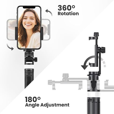 Audience 70" Phone Tripod & Selfie Stick, 3-in-1 Extendable Stand with Bluetooth Remote for iPhone & Android with Travel Bag in Saudi Arabia