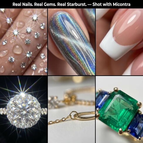 Macro Lens for iPhone 10X Phone Camera Lens Kit with Fill Light & Star Filter, Magnetic Warm/Cool Fill Light Universal Clip for Nail Art & Jewelry Photography in Saudi Arabia