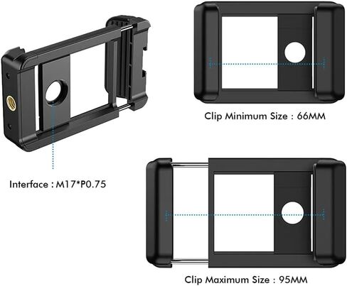 10X Macro Lens Kit Phone Camera Lens + CPL Filter 17mm Thread Phone Clip Clamp Mount Holder with Cold Shoe Mount for Smartphone (Clip Only) in Saudi Arabia