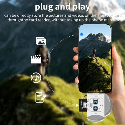 6-in-1 USB-C Card Reader Dual Slot Camera Memory Card Reader in Saudi Arabia