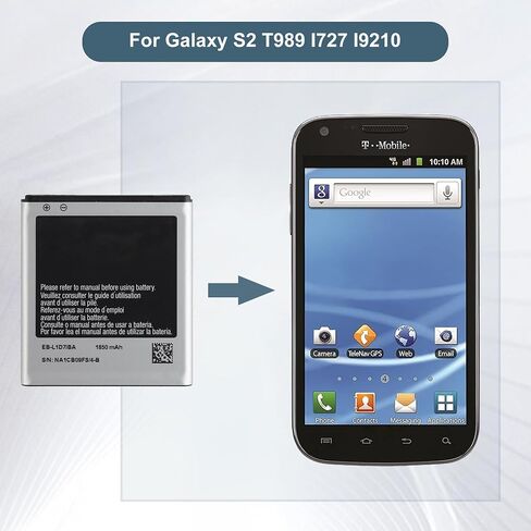 EB-L1D71BA Replacement Battery for Samsung Galaxy S2 T989 I727 I9210 Battery in Kuwait