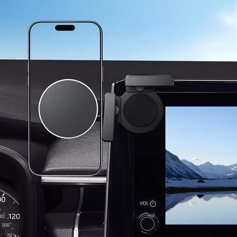360° Adjustable Magnetic Phone Holder for Toyota Corolla/Corolla Cross 2019-2026 8/10.5 Inch, Screen-Friendly for MagSafe Magnetic Car Dash Phone Holder in Saudi Arabia