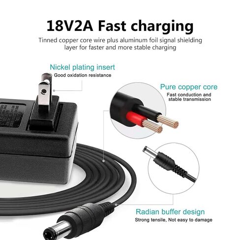 18V for Sharper Image Massage Gun Charger Compatible with Sharper Image Power Percussion 1011666 2437599 1013002 1012667 1013985 1013983 1014747(NOT for 27V), Professional Massage Guns Charger in Kuwait