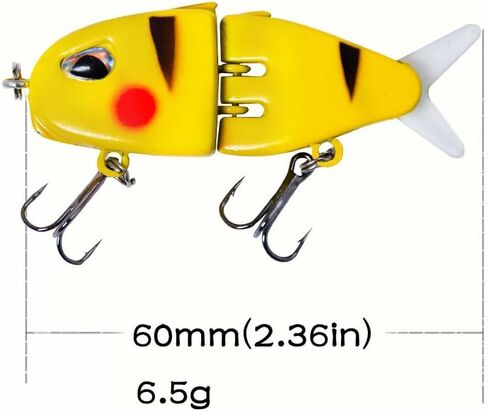 6 pcs Multi Jointed Glider Shad Swim Hard Bait Pike Musky Bass Slider Fish Tackle Soft Tails Glide Slow Sinking Fishing Lures in Saudi Arabia