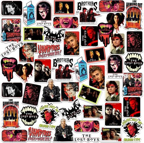 The Lost Boys 50ct Vinyl L Deluxe Stickers Variety, Tablet, Indoor/Outdoor in Saudi Arabia
