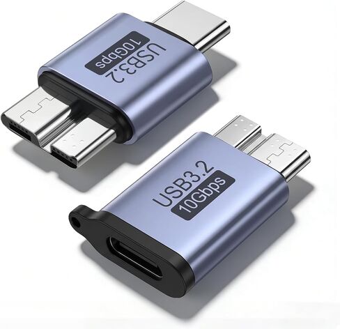 USB C to Micro B Adapter(2 Pack), USB 3.2 10Gbps Type-C to Micro USB B Male in Kuwait