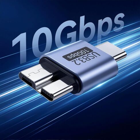 USB C to Micro B Adapter(2 Pack), USB 3.2 10Gbps Type-C to Micro USB B Male in Kuwait