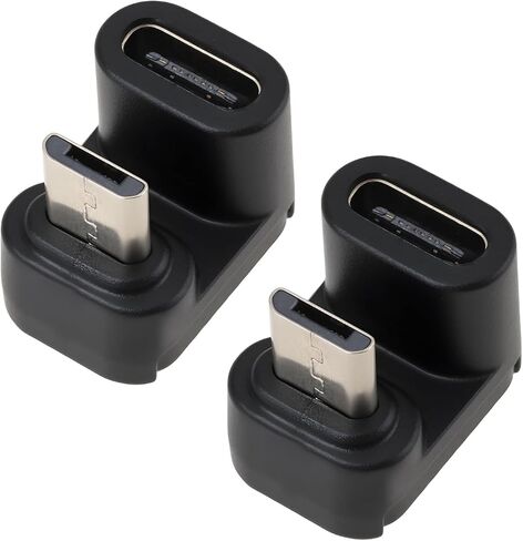 2 Pack Micro USB Male to USB C Female Charging and Data Adapter U Shaped Angle Down for Phones Tablets in Saudi Arabia