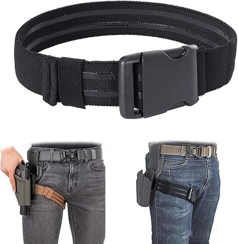 Adjustable Tactical Leg Strap for Holster, Nylon Elastic Thigh Belt for Women/Men, Drop Leg Hanger with Quick-Release Buckle for Games, Outdoors and Cosplay Costume Accessory, Black in Kuwait