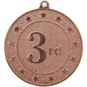 10 Pack of Bronze 3rd Place Medals Trophy Award with Neck Ribbons