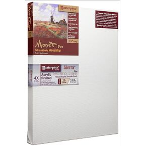 MASTERPIECE Z1ME-1224 Monet Pro 1.5 بوصة سييرا عميقة ثقيلة الوزن ومتوسطة الملمس 14.6 أونصة من القطن الممدد 12 بوصة × 24 بوصة أبيض