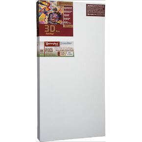 Masterpiece Z1DS-2036 3D Pro 2.5 بوصة Sausalito عميق الوزن والملمس 14 أونصة قماش قطني متمدد 20 بوصة × 36 بوصة أبيض