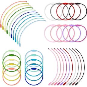 100 Pcs Stainless Steel Loops 6" Wire Key Chain Cable Large Key Rings for Travel Aircraft Luggage Tag Key Tags 20 Duster-Assorted Colors Tag Keepers for Keys and ID Tag Cable Loop Rings