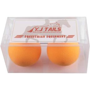 Horse Ear Plugs, Equine earplugs, Foam Ball, Block Noise, Soft and Comfortable, Reusable (Orange - 4pcs)
