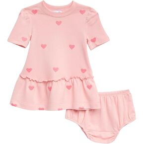 Splendid Baby Girls' Embroidered Heart Dress, Peach Blossom, 3T