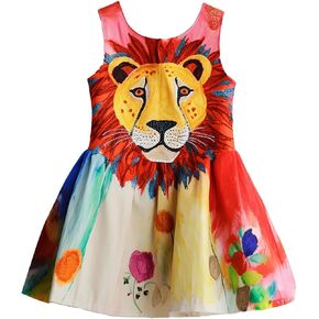 Joketiger Girls and Toddler Dresses Sleeveless Summer Dress Casual Cute Spring Sundress 3Y