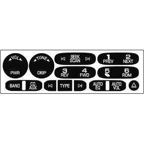 Runfider Radio Head Unit Button Stickers Fit for 2002-2006 GM Trucks Chevrolet Silverado GMC Sierra Tahoe Yukon 1500 2500 3500 Avalanche Z71 Duramax Vortec Diesel Chevy Pickup Truck