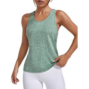 SweatyRocks Women's Workout Tops Sleeveless Athletic Yoga Racerback Tank Tops