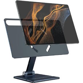 Gouyisi Magnetic Stand Foldable for Samsung Galaxy Tab S9 Ultra (2023 Release-SM-X910/SM-X916B)/S8 Ultra 14.6 inch, 360° Rotating Adjustable Portable Desk Tablet Stand Holder with S-Pen Holder, Grey