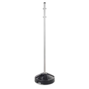 US Weight Sign Kit - Post, Scratch-Resistant Fillable Base, and Easy-to-Use Brackets for Signs (Signs Not Included),silver,U2205