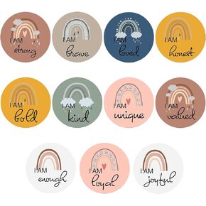 40 Pcs Positive Sayings Accents Motivational Classroom Decor Boho Growth Mindset Classroom Bulletin Board Decorations Inspirational Classroom Cutouts for Bulletin Boards, 6 Inches (Rainbow)