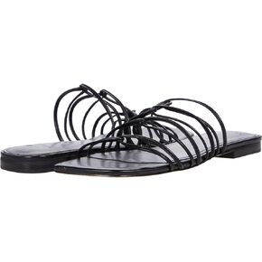 Marc Fisher LTD Womens Marcio Leather Square Toe Flat Sandals