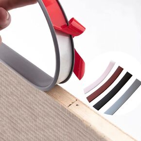 Edge Protector for Furniture, U Shape Edge Banding, Corner Protectors and Furniture Edge, Self-Adhesive, Flexible, for Cabinet Repair Restoration and Wood Veneer(11/20''*9.8ft Grey)