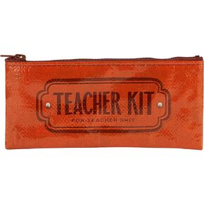 مجموعة أدوات Blue Q Teacher لحافظة أقلام Teacher Shit بسحاب مكتنز، متينة وسهلة التنظيف بالمسح، 4.25 بوصة ارتفاع × 8.5 بوصة عرض، مصنوعة من 95% مادة معاد تدويرها. in Kuwait