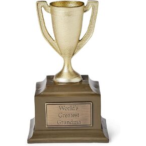 Toynk Marvel Ant-Man Worlds Greatest Grandma Trophy - 6-Inch Resin Movie Prop Replica - Avengers Collector Figure Toy Award - Home, Kitchen, Desk Mini Statue Decor - Antman/Wasp Fan Gifts