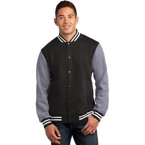SPORT-TEK Men's Fleece Letterman Jacket